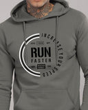 Adro Men'S Cotton Neck Hooded Sweatshirt (H24-Fast-Sg-2Xl_Steel Grey)