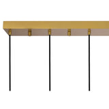 Living District Eclipse 7 Lights Brass Pendant With Frosted White Glass
