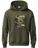 Adro Men'S Cotton Blend Neck Hooded Regular Sweatshirt (H24-Bcl-Ol_Olive, Large