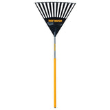 True Temper 2914912 Clog Free Poly Leaf Rake with 48 in. Hardwood Handle with Cushion Grip, 24 Inch