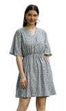 Dhruvi Trendz Womens Slub Rayon Women Western Dresses Regular Fit A-Line (Dupli-D-Wd-1021_Green_M)