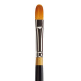 KINGART Premium Original Gold 9500-10 Filbert Series Artist Brush, Golden Taklon Synthetic Hair, Short Handle, for Acrylic, Wate