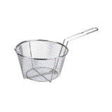 CAC Foodservice Round Fry Basket FBR411 Nickel Plated 0.25 inch Mesh 11.5 inch Diameter