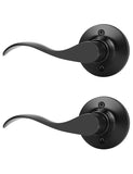 Mengico 2 Pack Door Handle,Black Interior Door Lever,Modern Door Lever Left Handled Dummy Levers,Dummy Door Handles