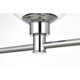 Living District Jaelynn 3-Light Iron & Glass Bath Sconce In Chrome/Clear