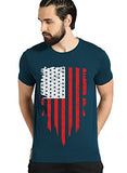 Adro Men'S Usa Printed Cotton T-Shirt (Rn22-2-Uss-Sb_Teal_M)