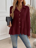 Toplot Tops For Women || Button-Up Tunic || Women Shirt (Sugar-Shirt-5247-Maroon-L),Maroon,,B0F13YCTCR