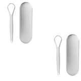 Zibuyu Stainless Steel Tongue Scraper 2 Pack, Tongue Cleaner For Adults, Wide Mouth Design For Deep Cleaning Comes In Box, Fresh