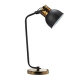 SH Lighting 24.5 Metal Table Desk Lamp - Vintage Industrial Style Arching Design, Features Adjustable Two-Tone Shade and Base- G