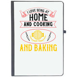 Udnag Ruled Notebook Diary Cooking | I Love Being At Home And Cooking And Baking, [A5 80Pages 80Gsm]
