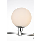 Living District Cordelia 4-Light Iron/Glass Bath Sconce In Chrome/Frosted White