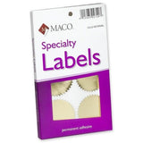 OS720 Maco Notary Gold Seal Labels, 2inch, Two (2) 42Packs (84 Seals)