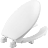 BEMIS 2L215OT 000 MedicAid 2 Lift Raised Open Front Toilet Seat with Cover, ELONGATED, Long Lasting Solid Plastic, White