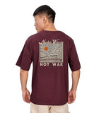 Kyda Men'S Oversized 100% Cotton Round Neck Front And Back Printed Tshirt (Pack Of 1) Maroon,MaroonApparel,M