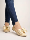Shoetopia Women'S Block Heel Ballet Flats Golden,Golden,6,B0CQJVLJWN