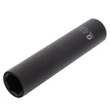 SUNEX TOOLS 224XD, 1/2 Inch Drive, 3/4 Inch Extra Long Deep, Impact Socket, Cr-Mo Alloy Steel, Radius Corner Design, Dual Size M