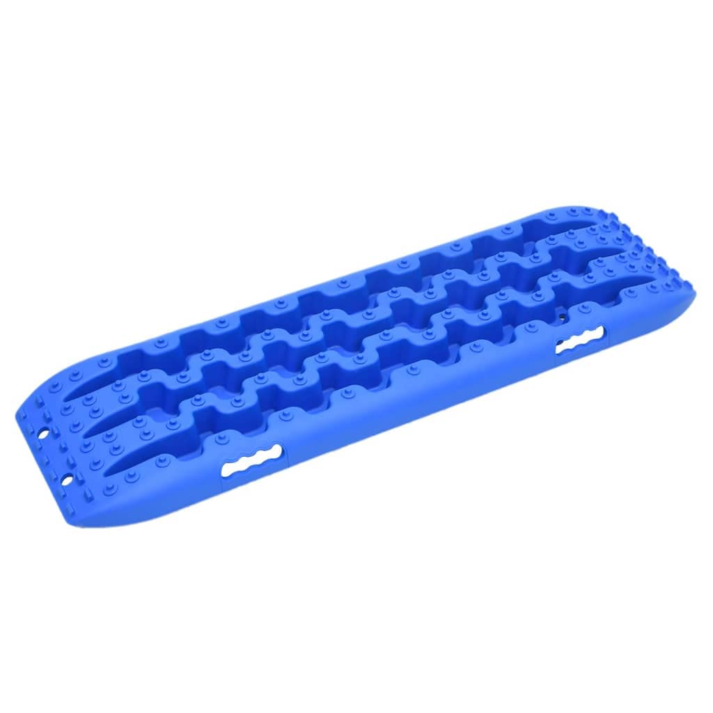 'Vidaxl Durable 10-Tonne Traction Boards In Blue - Reinforced Nylon Vehicle Recovery Tracks With Optimized Teeth Design And Easy Carriage Handles - Designed For Off-Road And Travel Use'
