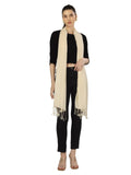 A R Silk Dupatta Hub Solid Plain Cotton Scarf, Scarves, Stole & Shawl For Womens And Girls,Off White(Ars01159)