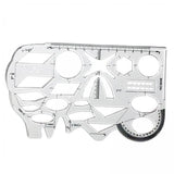 Enakshi 3xMultifunctional Drawing Ruler Formwork Poly School Drafting Function|Crafts | Art Supplies | Drawing & Lettering Suppl