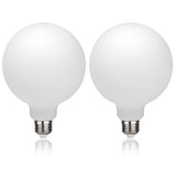 2 Pack G40(G125) Globe LED Light Bulbs, 5.5W Dimmable 50 Watt Equivalent Edison Bulbs, Warm White 2700K, 600LM, E26 Base, Milky 