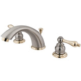 Kingston Brass Kb979Al Victorian Widespread Bathroom Faucet, 8-Inch Adjustable Center, Brushed Nickel/Polished Brass