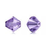 200pcs Genuine Preciosa 3mm (0.12 Inch) Small Faceted Bicone Crystal Beads Tanzanite Compatible with Swarovski Elements Crystals