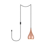 Living District Nora 1-Light Mid-Century Aluminum Pendant In Honey Gold