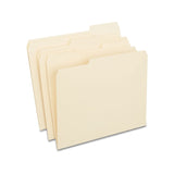 Staples 516564 100% Recycled File Folders 3-Tab Letter Size Manila 250/BX