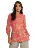 Libas Women'S Silk Blend Regular Tunic Shirt (98202 Peach