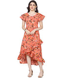 Oomph! Women'S Crepe Wrap Maxi Dress - Marmalade Orange,Marmalade OrangeApparel,S