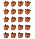Cappl Plastic Vertical Garden Wall Hanging Planter, Standard, Terracotta Color, (20 Pcs), 12 X 12 X 9.5 Cm