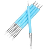 ART RANGER 5 Pcs Pottery Clay Sculpting Tools Set 2 Way Ball Stylus Dotting Tools with Silicone Shapers for Polymer Clay, Nail