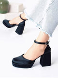 Shoetopia Women'S Block Heel Pumps-Eu35 /Uk2 /Black,Black,2,B0CNVK4G9Z