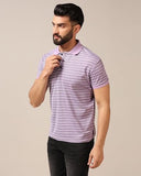 Toplot Men'S Regular Fit Half Sleeve Casual Polo T-Shirt (Lining-Polo-5166-Purple-L),Purple,,B0CXT7MLF1