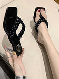 Shoetopia Women'S Flat Sandal (8 Uk) /Black,Black,8,B0BSC8ZDBN