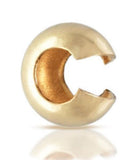 200pcs Crimp Bead Knot Cover End Caps 6mm (0.24 Inch) Crimp Cover 18K Yellow Gold Plated Copper Brass for DIY Craft Jewelry Maki
