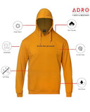 Adro Mens Premium Cotton Fleece 340 Gsm Printed Hoodies (H23-M-Tru-Mu_Mustard_S)