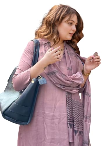 Anni Designer Women'S Rayon Blend Solid Straight Kurta With Pant & Dupatta (Raja Saab Purple-Vks07_Xxl_Purple_Xx-Large),Purple,2XL