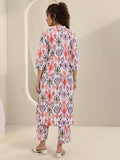 Libas Women'S Pure Cotton Printed Kurta Sets (99244_Multi_L) Multicolour