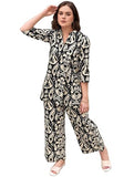Gosriki Women'S Cotton Blend Mid Thigh Printed Co-Ord Set (J111 Black Co-Ord-Nv-Gs_Xl_Black_X-Large),Black,,B0D2PBCCP8