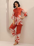Libas Women'S Cotton Co-Ords Set (400638_Orange_M)
