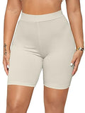 KYDA Women's Anti Bacterial Cycling Shorts Under Skirt Biker Shorts High Waist Stretchable Yoga Shorts & Gym Workout Skin Fit Shorties(Cream_XL),Cream