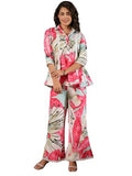 LERIYA FASHION Women's Rayon Printed Regular Kurta Set (LF-W2149&TR1116_Pink_S)