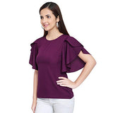 Oomph! Women'S Crepe Tunic Top - Eggplant Purple,Eggplant PurpleApparel,XL