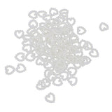 ATORSE 3x100 Heart Shaped Faux Pearls Cabochon Embellishments Wedding Card Making