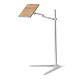 Shikha Book Stand for Reading, Hands-Free Holder for Laptop Phone Tablet with Wooden Pad, Rotated and Liftted Metal Support, 2 S