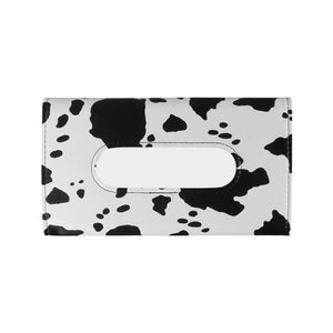 Cow Print Car Accessories for Women, Premium Tissues Box, Tissue Holder for Truck, Universal Napkin Dispenser for SUV, Car Tissu