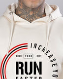 Adro Men'S Cotton Neck Hooded Sweatshirt (H24-Fast-Ws_White Sand