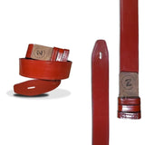 Leather Police Uniform Belt Khakhi/Brown, Shiny Male Female Both