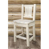 Montana Woodworks Homestead Collection Counter Height Barstool With Back, Ready To Finish